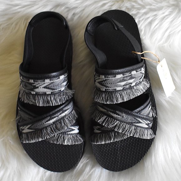Teva | Shoes | Teva Flatform Ceres Double Diamond Black | Poshmark